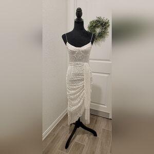 White animal print fridge dress